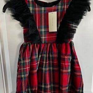 Trish Scully NWT Size 3t Plaid Red and Black Girls Dress